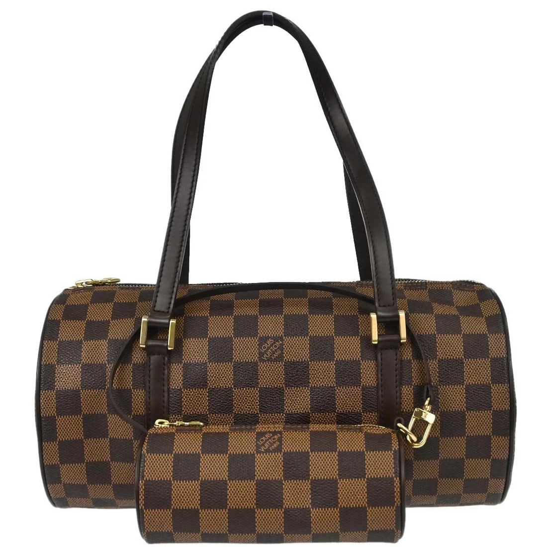 LOUIS VUITTON DAMIER PAPILLON 30 HANDBAG: Louis Vuitton Damier Papillon 30 Handbag Brand: Louis Vuitton Type/Style: Hand Bag Material: Damier Canvas, Leather Color: Ebene*Brown Size: W 12.2 x H 5.9 x D 5.9 inch Accessories: None A
