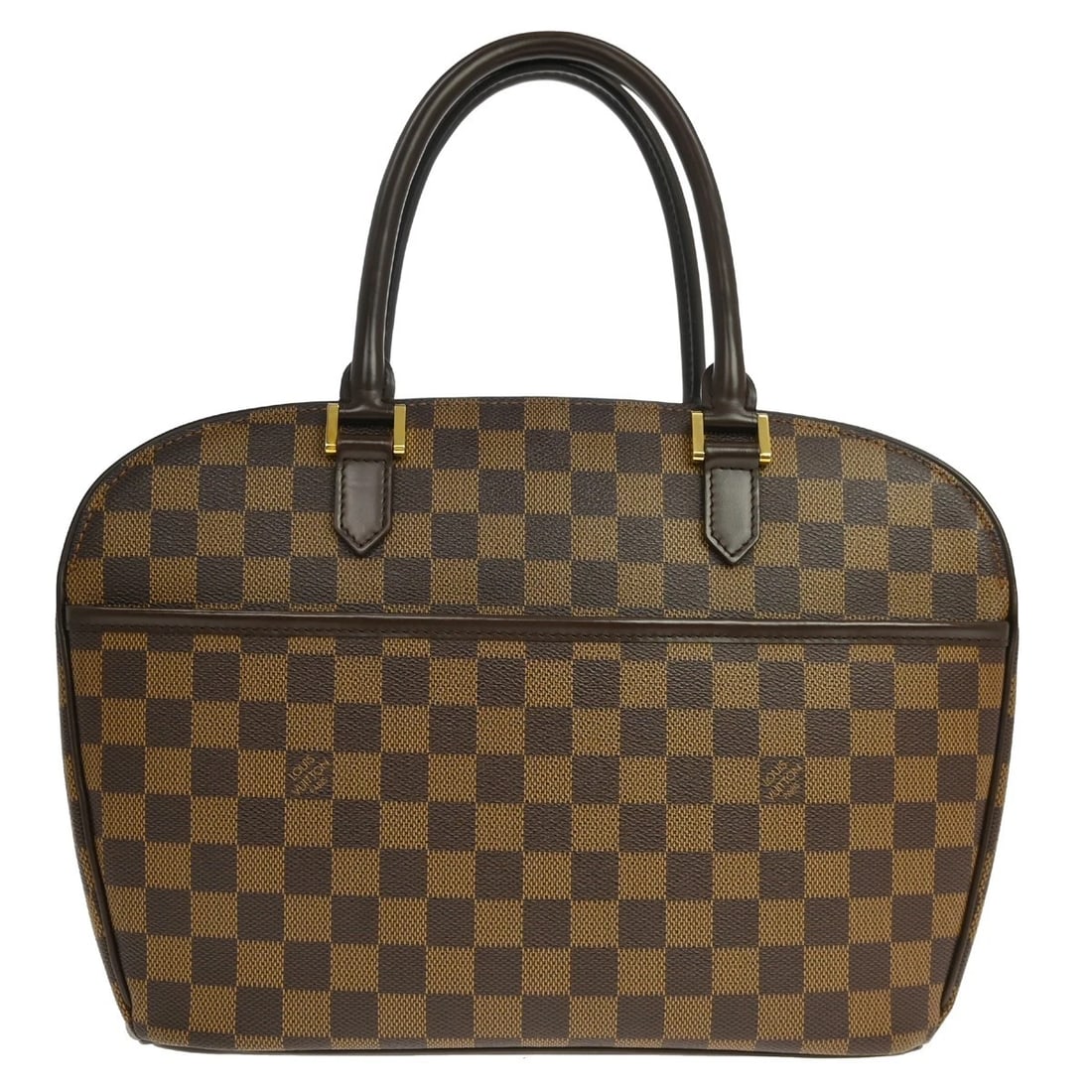 LOUIS VUITTON DAMIER SARRIA HORIZONTAL HANDBAG: Louis Vuitton Damier Sarria Horizontal Handbag Brand: Louis Vuitton Type/Style: Hand Bag Material: Damier Canvas, Leather Color: Ebene * Brown Size: W 11.8 x H 9.8 x D 3.5 inch Accessories: None <