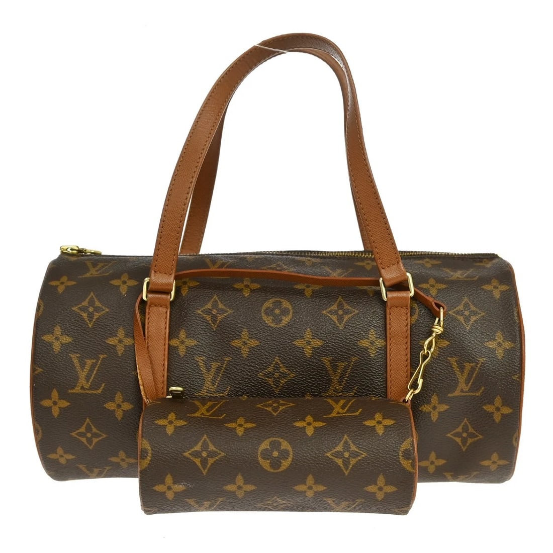 LOUIS VUITTON PAPILLON 30 HANDBAG: LOUIS VUITTON PAPILLON 30 HANDBAG Brand: Louis Vuitton Type/Style: Handbag Material: Monogram Canvas, Leather Color: Brown Size: W 12.2 x H 5.9 x D 5.9 inch Accessories: None Accessories N
