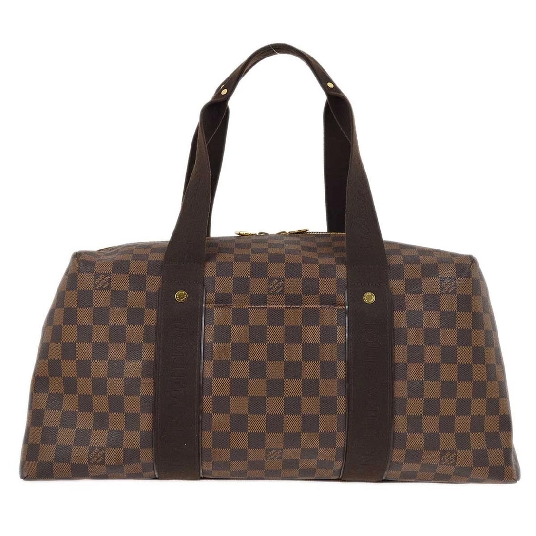LOUIS VUITTON DAMIER WEEKENDER MM SHOULDER DUFFLE BAG: Louis Vuitton Damier Weekender MM Shoulder Duffle Bag Brand: Louis Vuitton Type/Style: Duffle Material: Damier Canvas, Leather Color: Brown Size: W 19.3 x H 9.1 x D 9.1 inch Accessories: None