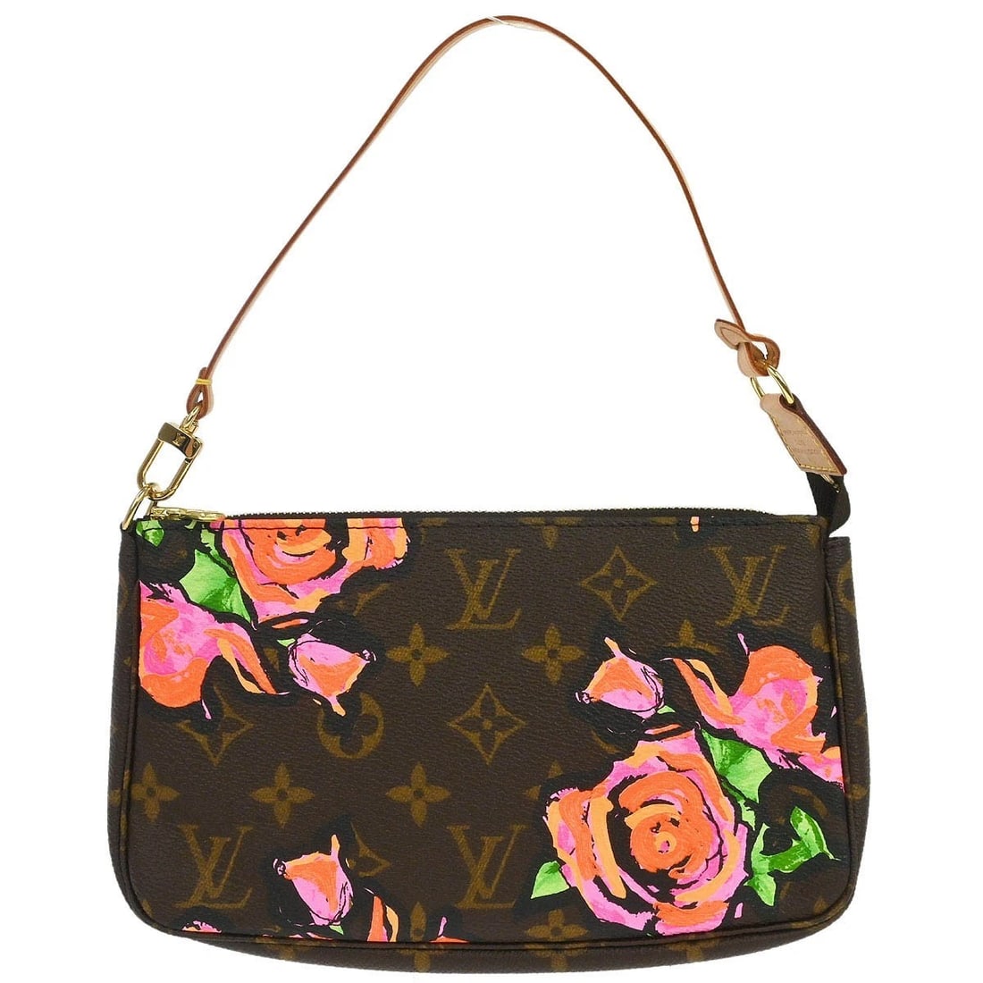 LOUIS VUITTON MONOGRAM ROSE POCHETTE ACCESSOIRES HANDBAG: Louis Vuitton Monogram Rose Pochette Accessoires Handbag Brand: Louis Vuitton Type/Style: Hand Bag Material: Monogram Rose Canvas, Leather Color: Brown Size: W 8.3 x H 5.1 x D 1.6 inch Accessories