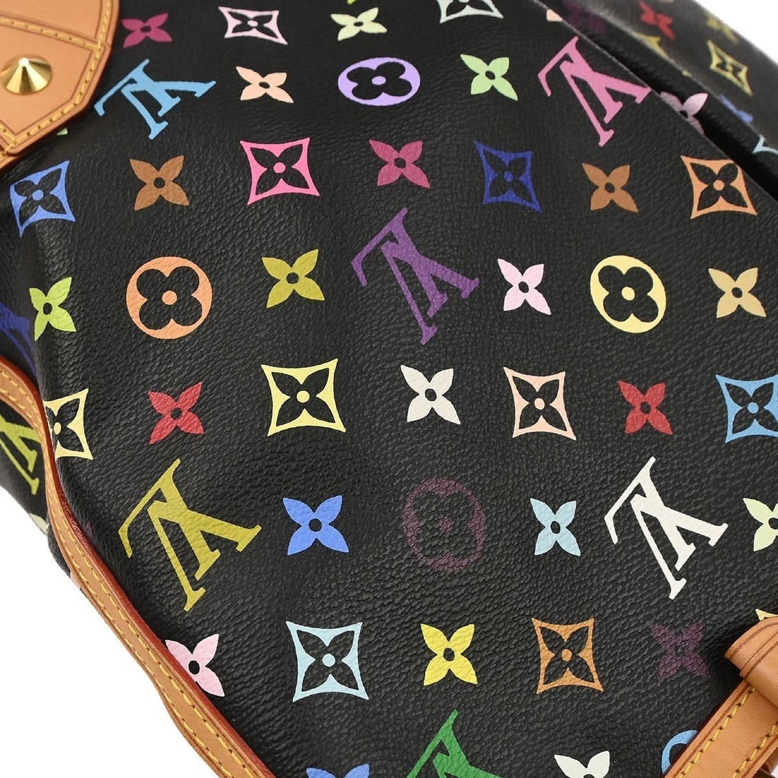LOUIS VUITTON BLACK MONOGRAM MULTICOLOR HANDBAG - 5
