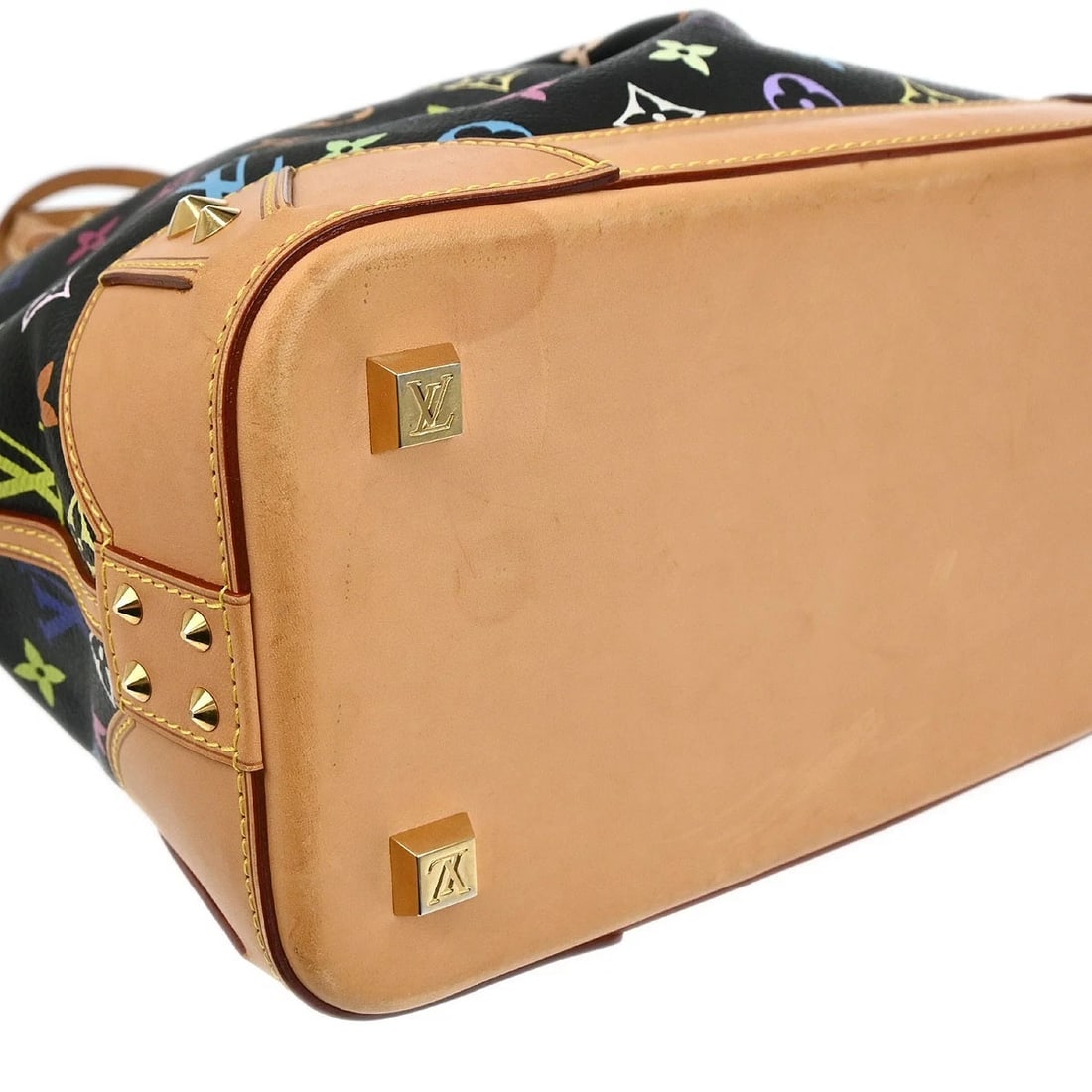 LOUIS VUITTON BLACK MONOGRAM MULTICOLOR HANDBAG - 6