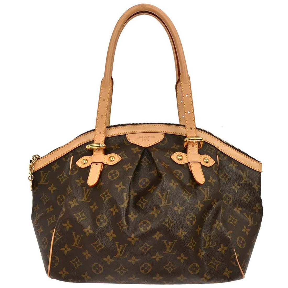 LOUIS VUITTON MONOGRAM TIVOLI GM HANDBAG: Louis Vuitton Monogram Tivoli GM Handbag Brand: Louis Vuitton Type/Style: Tote Material: Monogram Canvas, Leather Color: Brown Size: W 13.0 x H 10.2 x D 7.1 inch Accessories: None Accessor