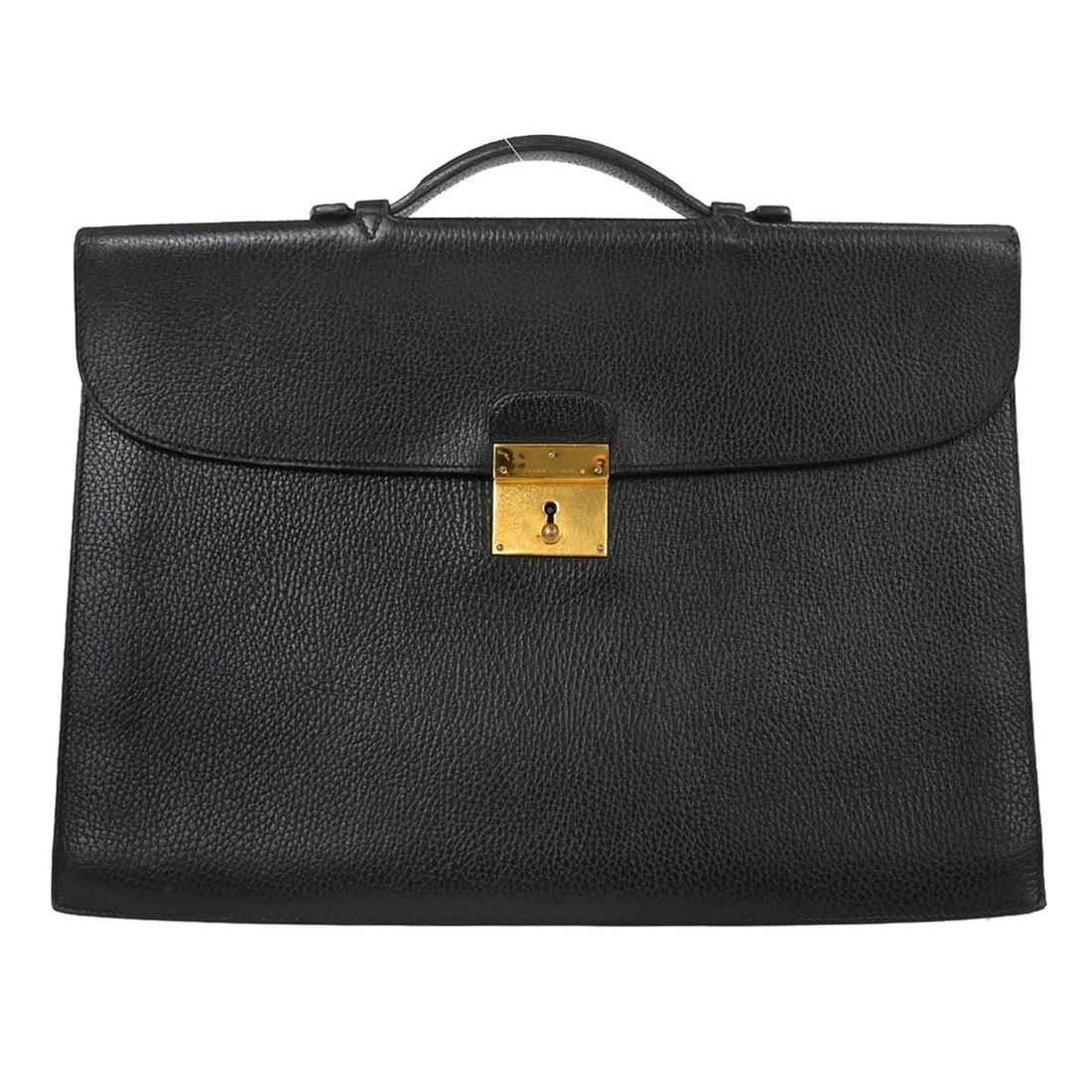 HERMES BLACK ARDENNES QUIRUS BRIEFCASE BUSINESS HANDBAG: Hermes Black Ardennes Quirus Briefcase Business Handbag Brand: HERMES Type/Style: Hand Bag Material: Ardennes Color: Black Size: W 14.6 x H 10.2 x D 2.0 inch Accessories: None Accessories