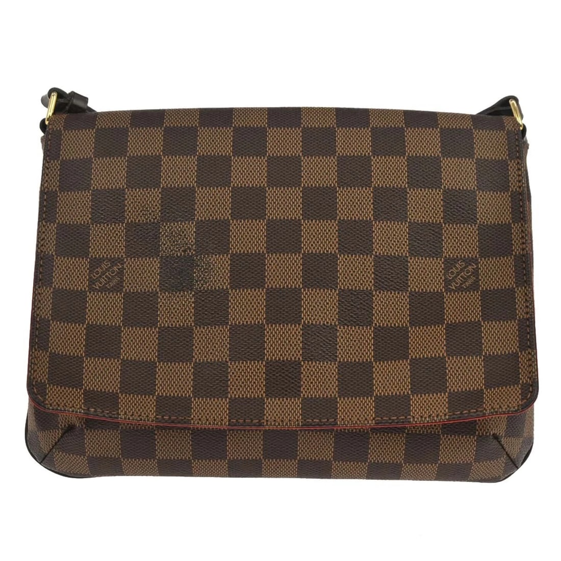 LOUIS VUITTON DAMIER MUSETTE TANGO LONG SHOULDER BAG: Louis Vuitton Damier Musette Tango Long Shoulder Bag Brand: Louis Vuitton Type/Style: Shoulder Bag Material: Damier Canvas, Leather Color: Ebene * Brown Size: W 9.8 x H 7.5 x D 2.0 inch Accessorie