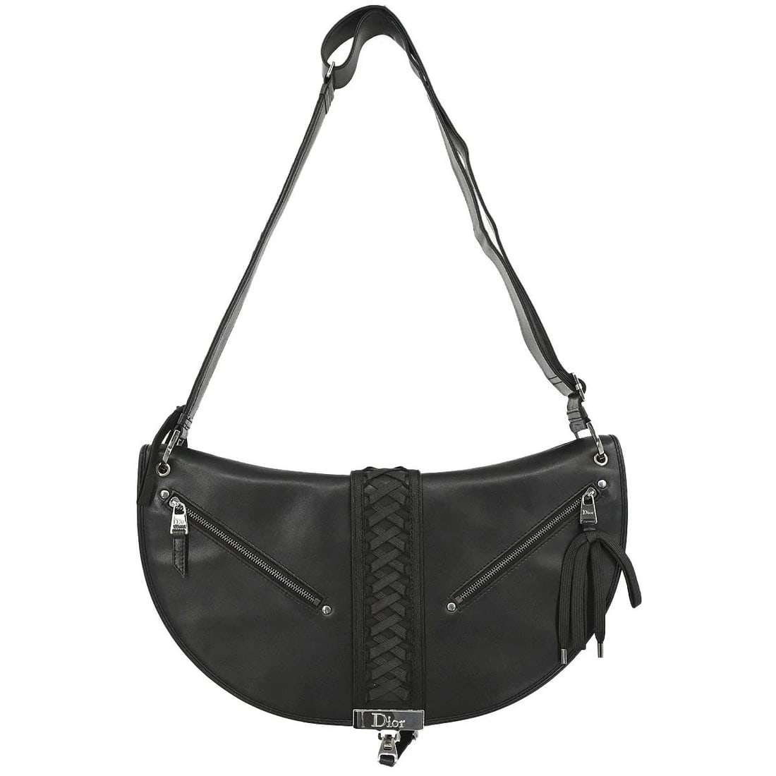 CHRISTIAN DIOR BLACK ADMIT IT CORSET BAG SHOULDER BAG: Christian Dior Black Admit It Corset Bag Shoulder Bag Brand: Dior Type/Style: Shoulder Bag Material: Leather Color: Black Size: W 14.6 x H 7.9 x D 1.2 inch Accessories: None Accessories No