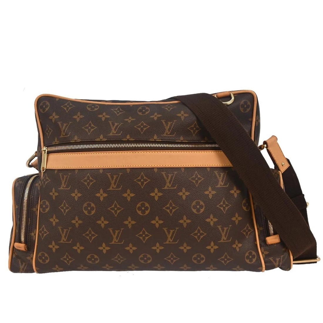 LOUIS VUITTON MONOGRAM SAC SQUASH MESSENGER BAG: Louis Vuitton Monogram Sac Squash Messenger Bag Brand: Louis Vuitton Type/Style: Messenger Bag Material: Monogram Canvas, Leather Color: Brown Size: W 13.8 x H 11.0 x D 5.5 inch Accessories: None