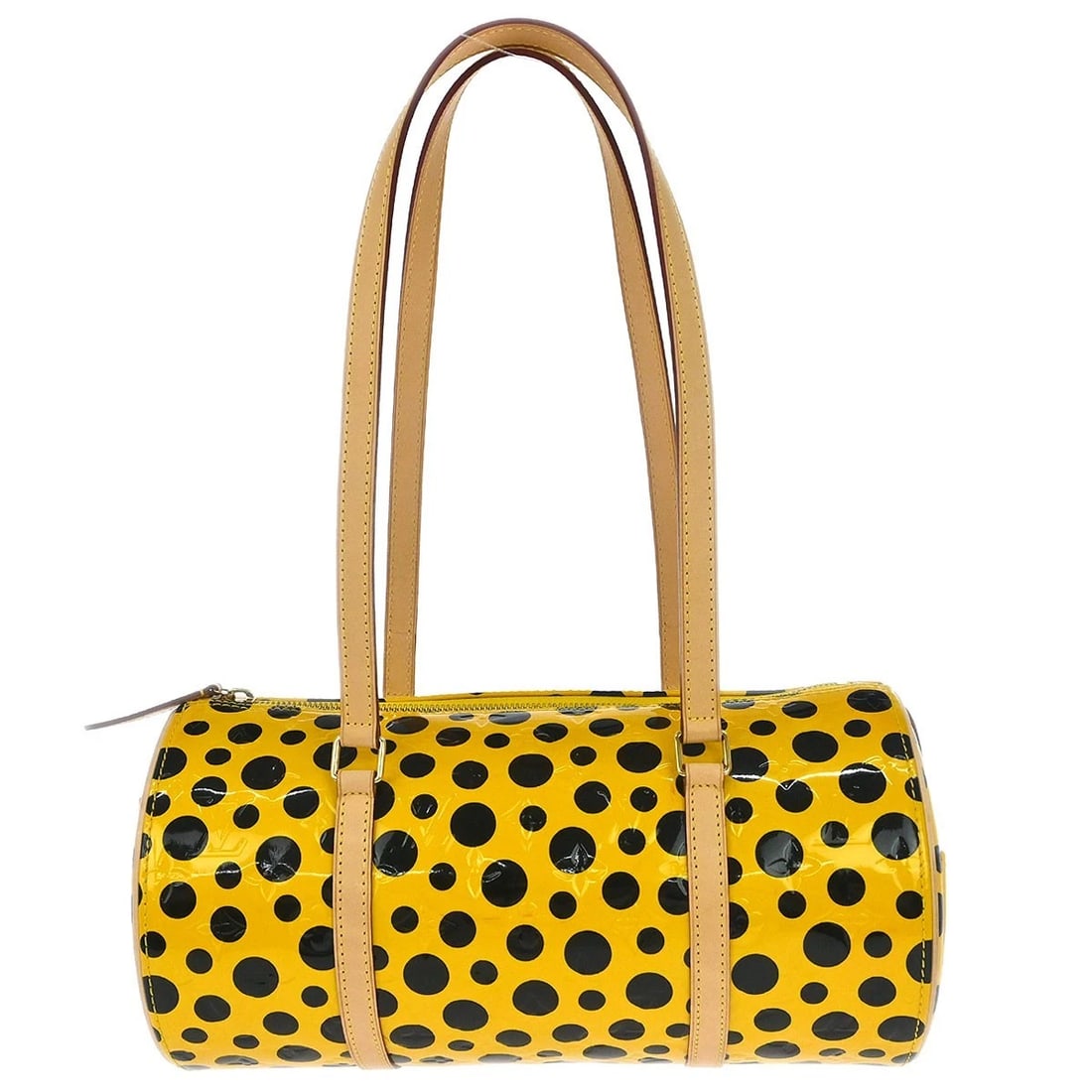 LOUIS VUITTON YELLOW VERNIS DOT INFINITY PAPILLON HANDBAG (1 of 7)