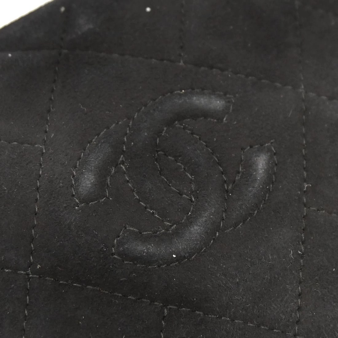 CHANEL BLACK SUEDE CAMERA BAG - 5