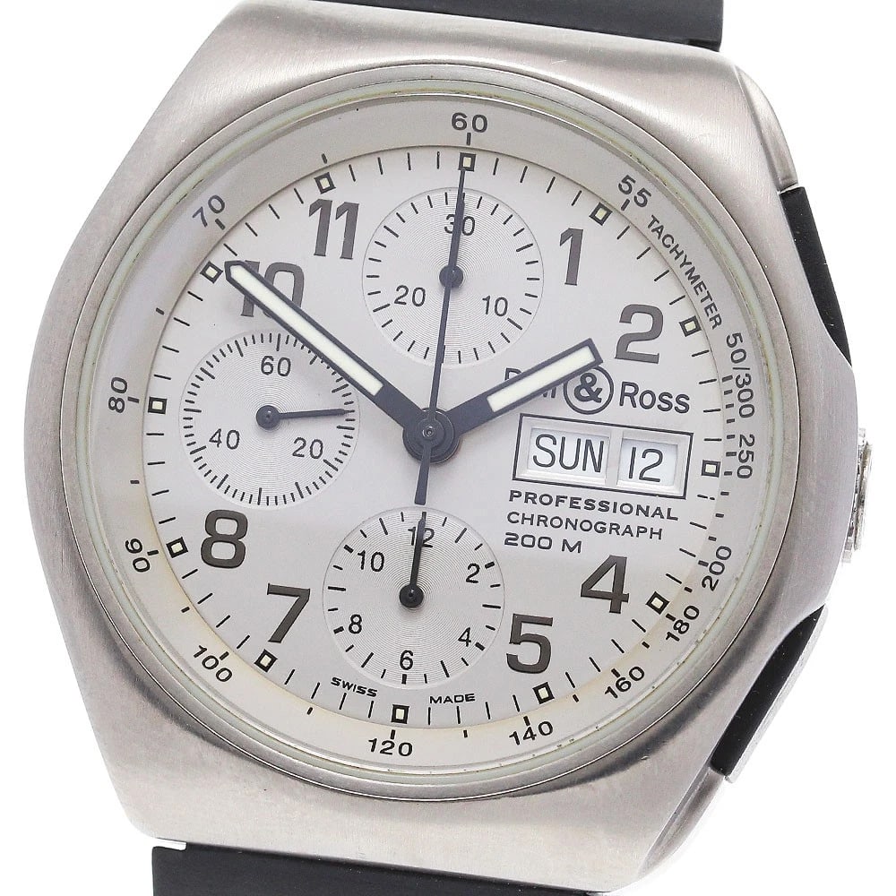 BELL?ROSS CHRONOGRAPH SILVER AUTOMATIC WATCH (1 of 2)