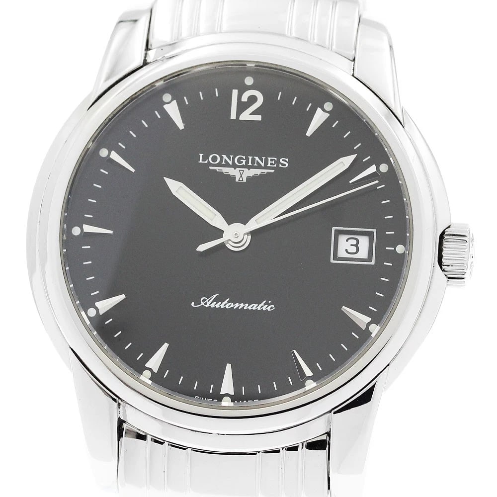 LONGINES SAINTIMIER DATE BLACK AUTOMATIC WATCH: LONGINES Saintimier Date black Automatic Watch Brand: LONGINES Type/Style: Wristwatch Material: Band Material Stainless Steel, Case Material Stainless Steel Color: Dial Color black Size: Case size