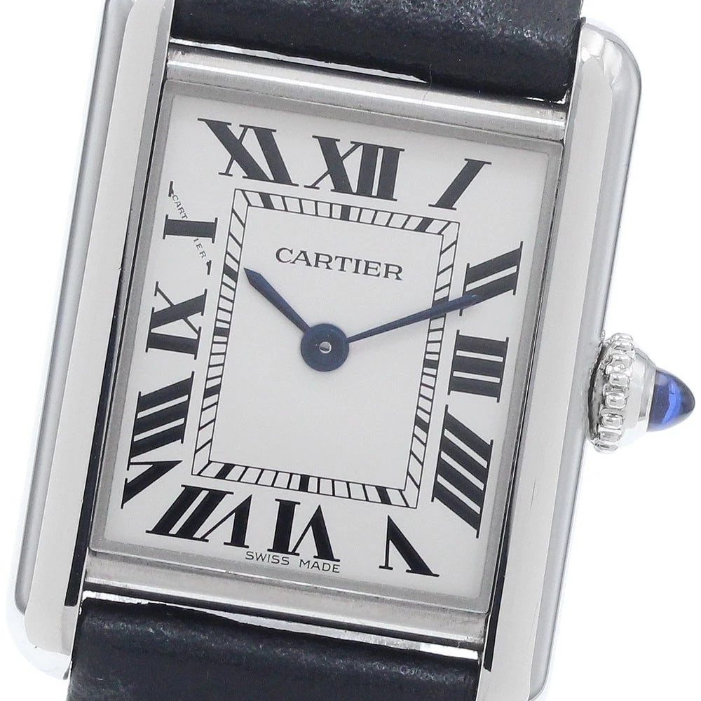 CARTIER TANK MUST SILVER QUARTZ WATCH: CARTIER Tank Must Silver Quartz Watch Brand: CARTIER Type/Style: Wristwatch Material: Band Material leather, Case Material Stainless Steel Color: Dial Color Silver Size: Case size About 22mm