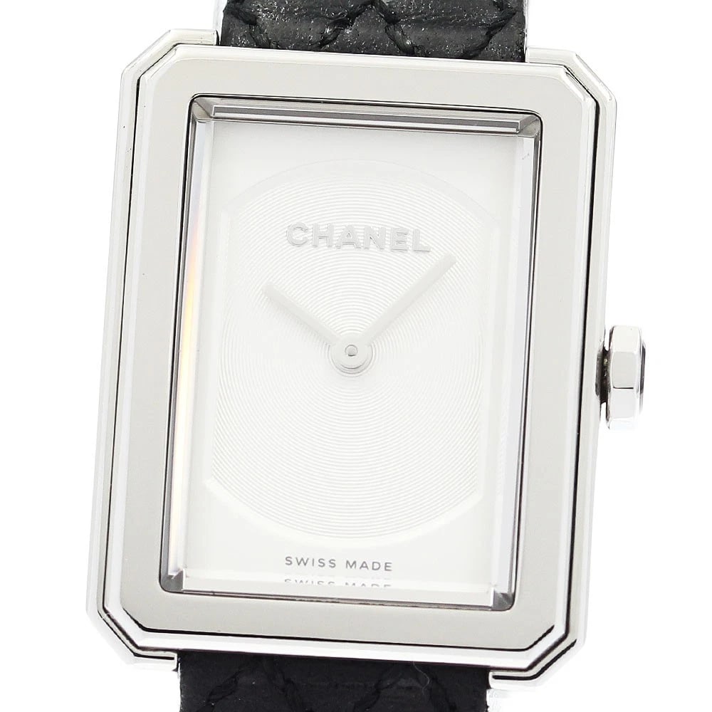 CHANEL SILVER QUARTZ WATCH: CHANEL Silver Quartz Watch Brand: CHANEL Type/Style: Wristwatch Material: Band Material leather, Case Material Stainless Steel Color: Dial Color Silver Size: Case size About 22mm (0.9inch) (not