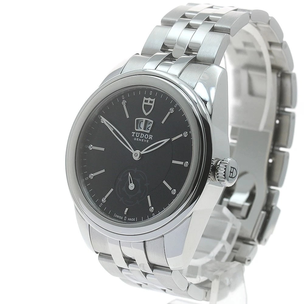 TUDOR GLAMOUR DATE SILVER AUTOMATIC WATCH - 2