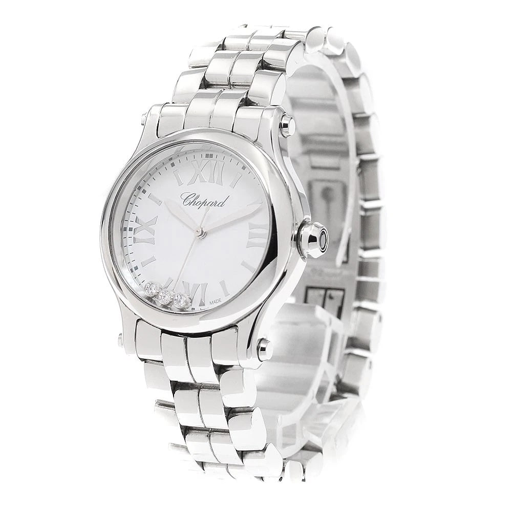 CHOPARD HAPPY SPORTS DIAMOND WHITE QUARTZ WATCH: Chopard Happy sports diamond white Quartz Watch Brand: Chopard Type/Style: Wristwatch Material: Band Material Stainless Steel, Case Material Stainless Steel Color: Dial Color white Size: Case size