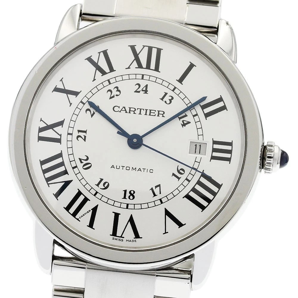 CARTIER RONDE SOLO SILVER AUTOMATIC WATCH: CARTIER Ronde Solo Silver Automatic Watch Brand: CARTIER Type/Style: Wristwatch Material: Band Material Stainless Steel, Case Material Stainless Steel Color: Dial Color Silver Size: Case size About