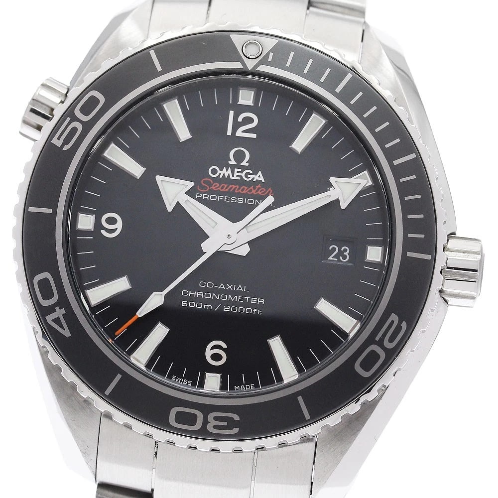 OMEGA SEAMASTER PLANET OCEAN AUTOMATIC WATCH: OMEGA Seamaster Planet Ocean Automatic Watch Brand: OMEGA Type/Style: Wristwatch Material: Band Material Stainless Steel, Case Material Stainless Steel Color: Dial Color black Size: Case size About