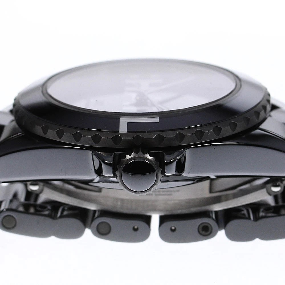 CHANEL J12 BLACK CERAMIC AUTOMATIC WATCH - 3
