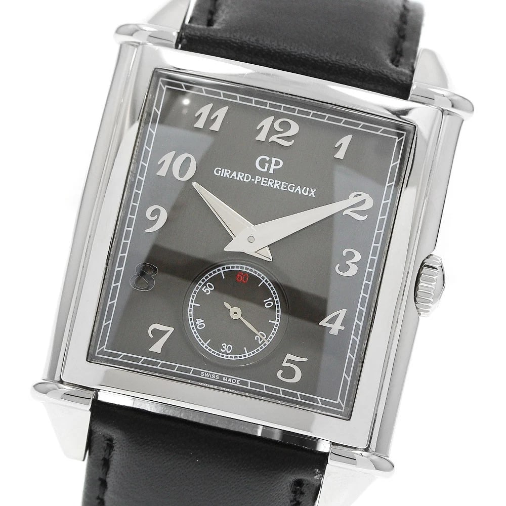 GIRARD PERREGAUX AUTOMATIC WATCH: GIRARD PERREGAUX Automatic Watch Brand: GIRARD PERREGAUX Type/Style: Wristwatch Material: Band Material leather, Case Material Stainless Steel Color: Dial Color gray Size: Case size About 36mm