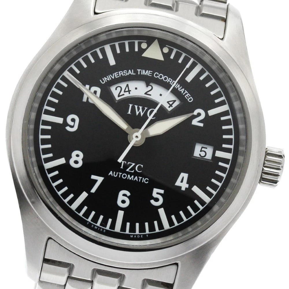 IWC SCHAFFHAUSEN PILOT WATCH AUTOMATIC WATCH: IWC SCHAFFHAUSEN Pilot Watch Automatic Watch Brand: IWC SCHAFFHAUSEN Type/Style: Wristwatch Material: Band Material Stainless Steel, Case Material Stainless Steel Color: Dial Color black Size: Case si