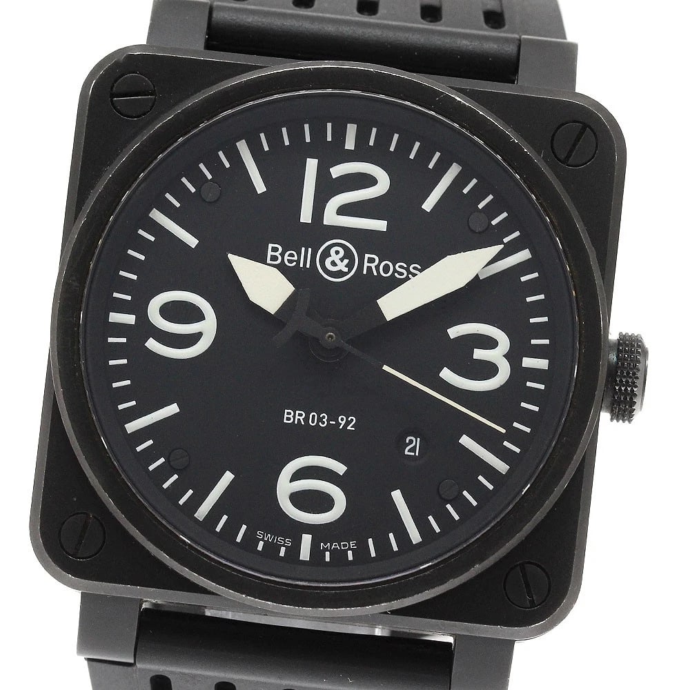 BELL?ROSS AVIATION MILITARY BLACK DIAL AUTOMATIC WATCH (1 of 2)