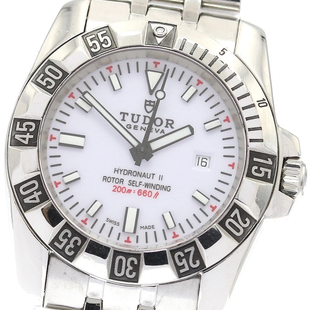 TUDOR HYDRO WHITE DIAL AUTOMATIC WATCH: TUDOR Hydro White Dial Automatic Watch Brand: TUDOR Type/Style: Wristwatch Material: Band Material Stainless Steel, Case Material Stainless Steel Color: Dial Color white Size: Case Size About31mm