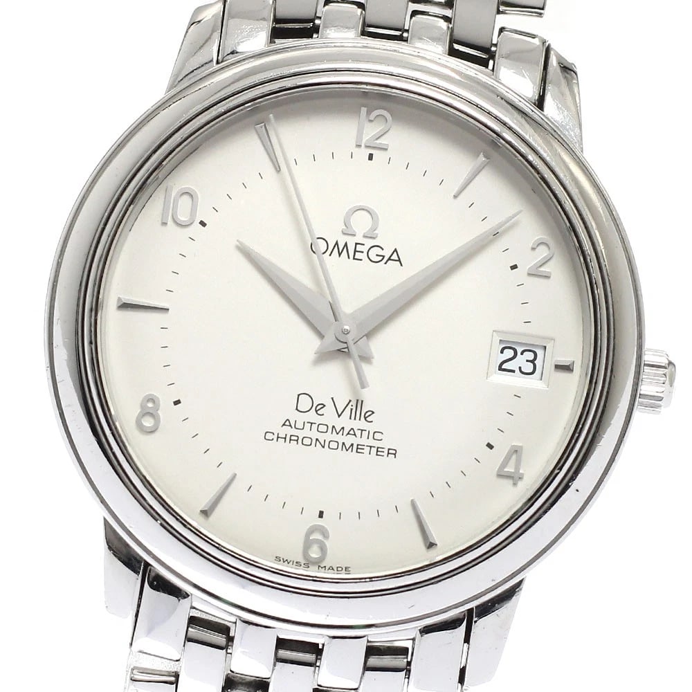 OMEGA DE VILLE CHRONOMETER BEIGE DIAL AUTOMATIC WATCH: OMEGA De Ville Chronometer beige Dial Automatic Watch Brand: OMEGA Type/Style: Wristwatch Material: Band Material Stainless Steel, Case Material Stainless Steel Color: Dial Color beige Size: Case