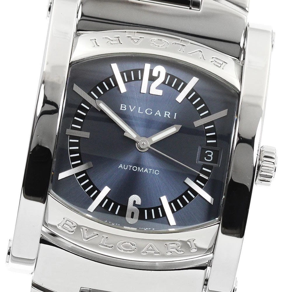 BVLGARI ASSIOMA DATE BLUE GRAY DIAL AUTOMATIC WATCH: BVLGARI Assioma Date Blue gray Dial Automatic Watch Brand: BVLGARI Type/Style: Wristwatch Material: Band Material Stainless Steel, Case Material Stainless Steel Color: Dial Color Blue gray Size: Case