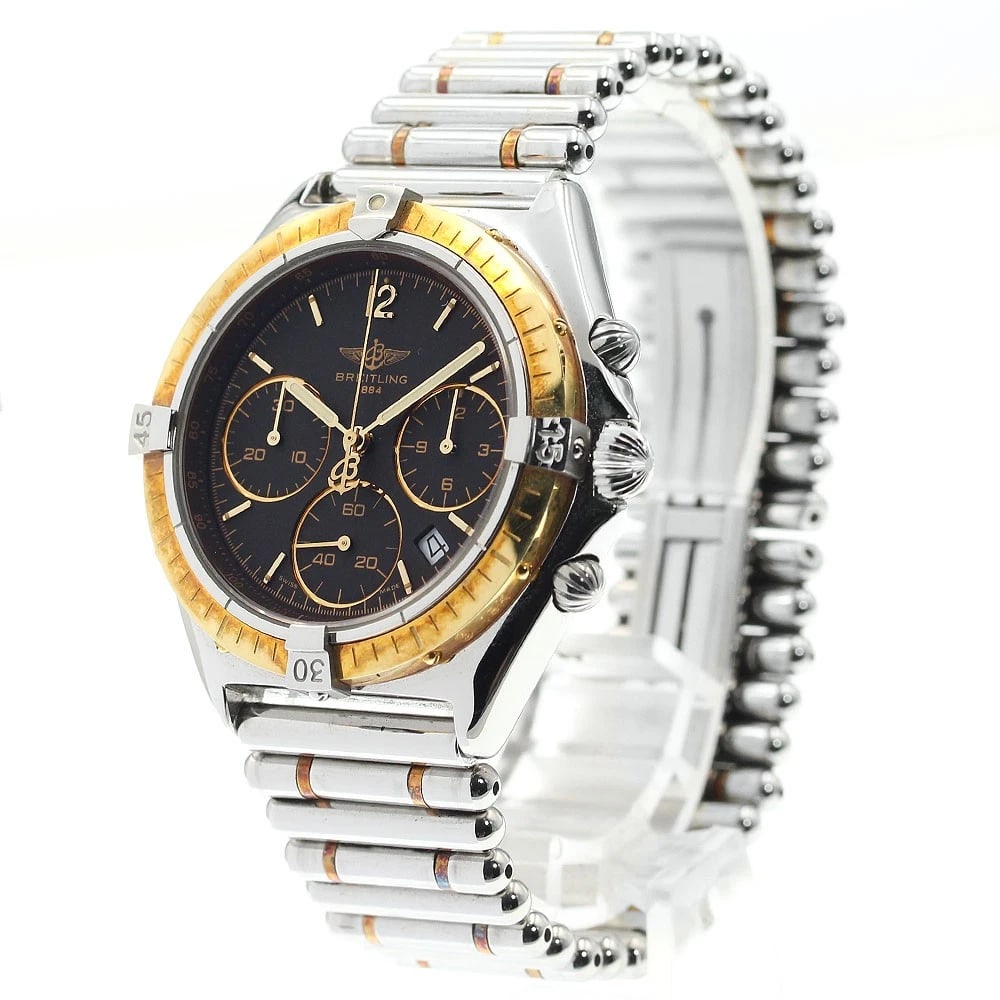 BREITLING CHRONOMDATE BLACK DIAL WATCH - 2