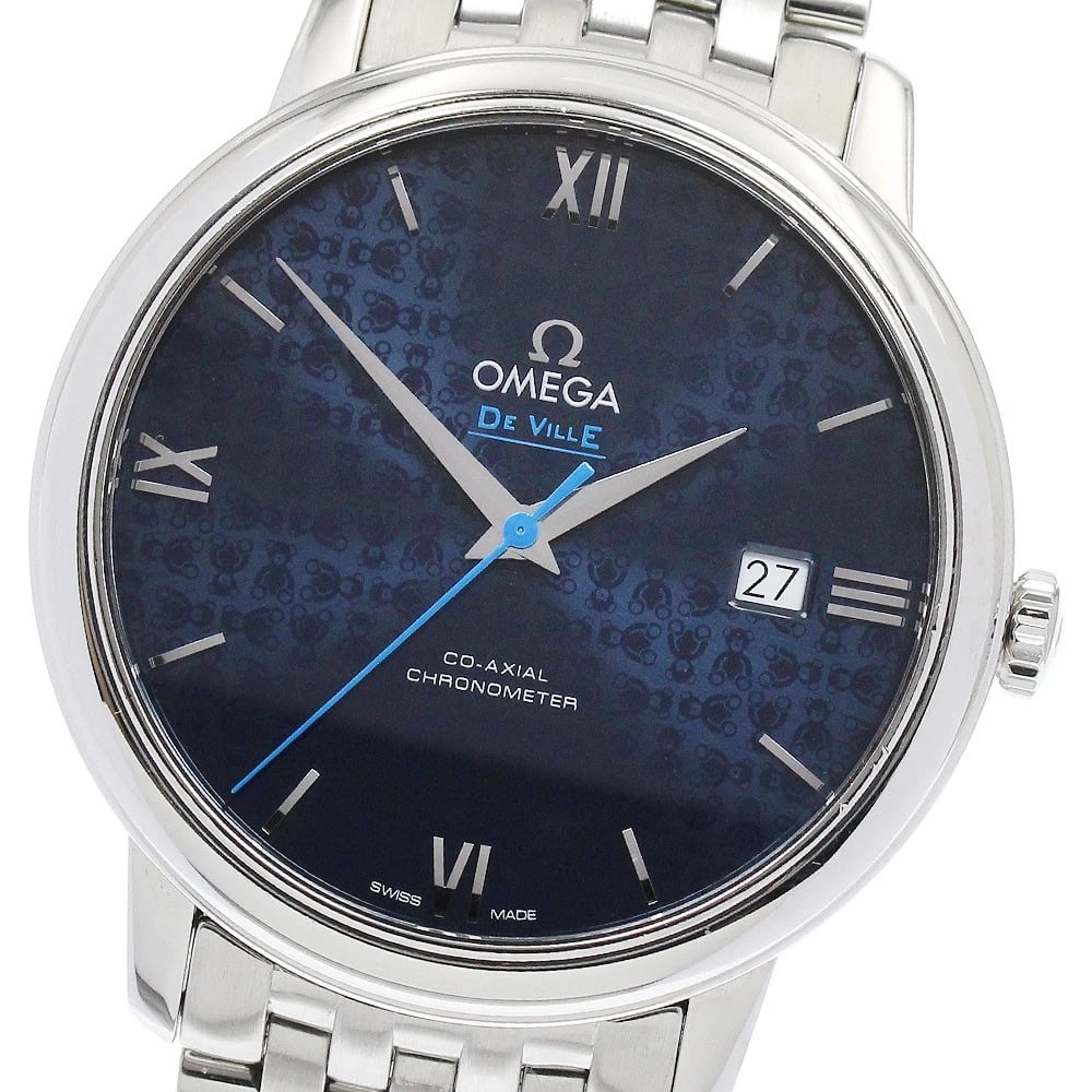 OMEGA DE VILLE PRESTIGE ORBIS EDITION AUTOMATIC WATCH: OMEGA De Ville Prestige Orbis Edition Automatic Watch Brand: OMEGA Type/Style: Wristwatch Material: Band Material Stainless Steel, Case Material Stainless Steel Color: Dial Color blue Size: Case Size