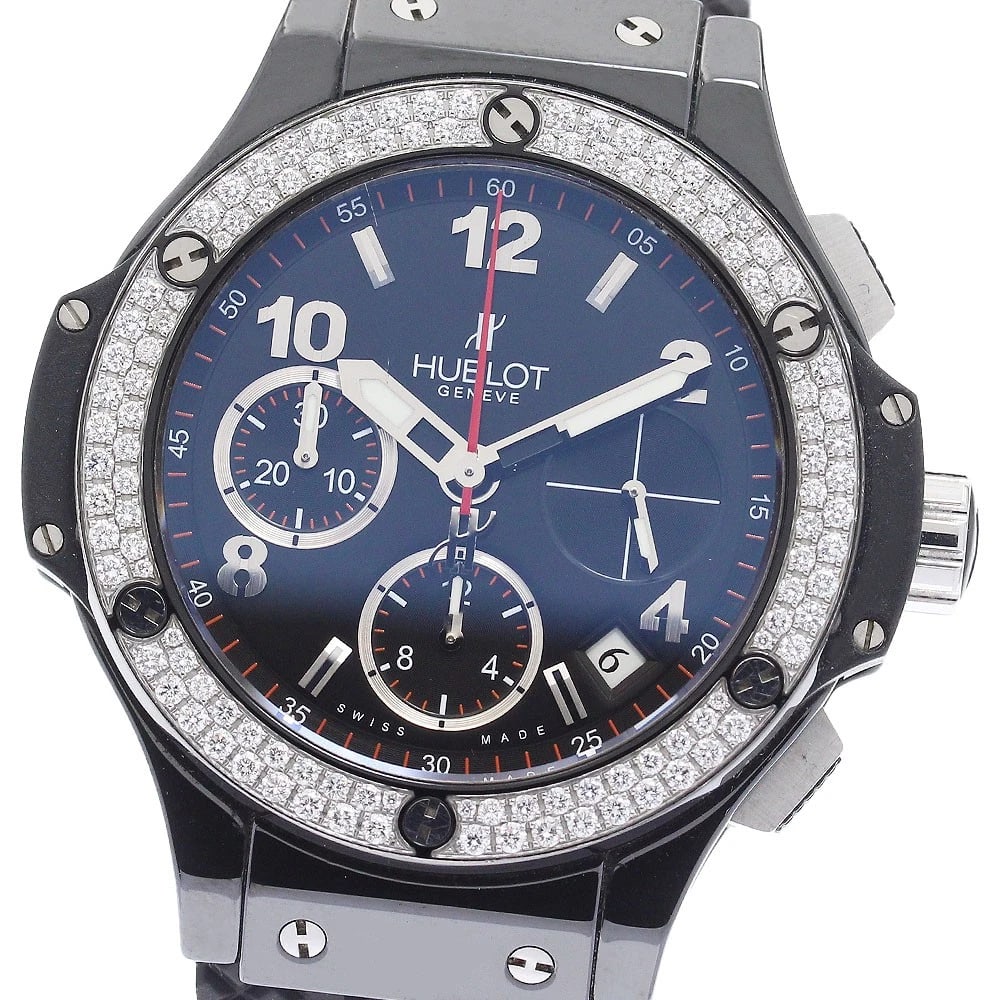 HUBLOT BIG BANG BLACK MAGIC AUTOMATIC WATCH: HUBLOT Big Bang Black Magic Automatic Watch Brand: HUBLOT Type/Style: Wristwatch Material: Band Material rubber, Case Material Ceramic / titanium Color: Dial Color black Size: Case Size About41mm (1.6