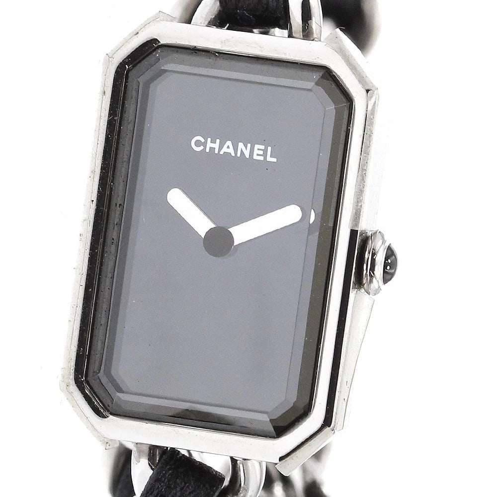 CHANEL PREMIERE ROCK BLACK DIAL QUARTZ WATCH: CHANEL Premiere Rock black Dial Quartz Watch Brand: CHANEL Type/Style: Wristwatch Material: Band Material Stainless Steel / Leather, Case Material Stainless Steel Color: Dial Color black Size: Case