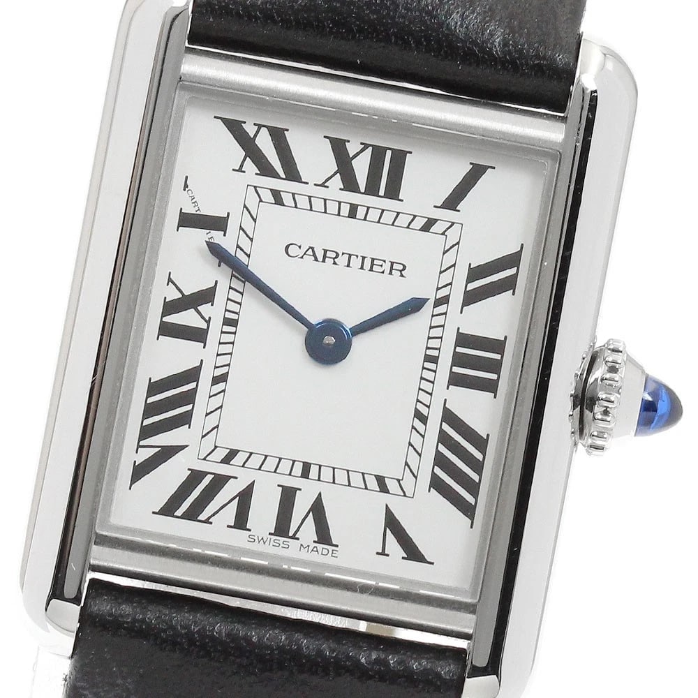 CARTIER TANK MUST SM SILVER DIAL QUARTZ WATCH: CARTIER Tank Must SM Silver Dial Quartz Watch Brand: CARTIER Type/Style: Wristwatch Material: Band Material leather, Case Material Stainless Steel Color: Dial Color Silver Size: Case Size About22mm (0