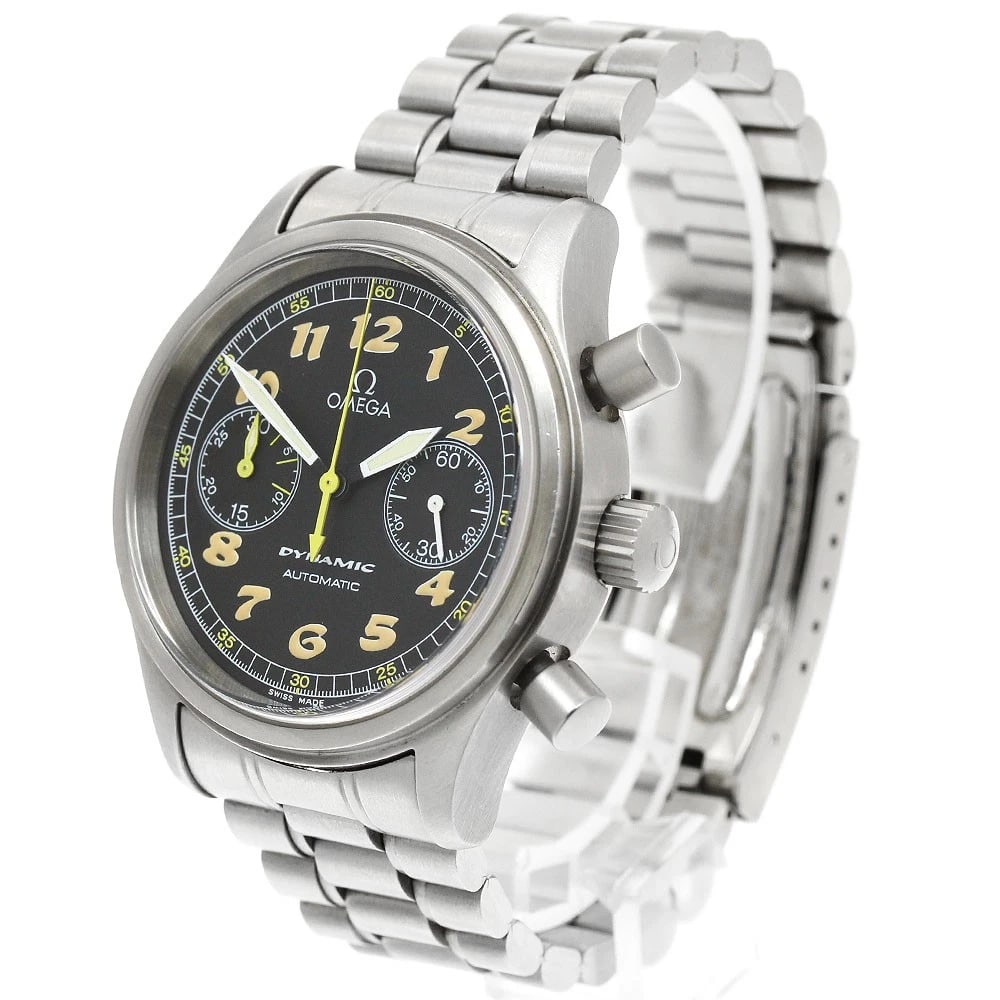 OMEGA DYNAMIC CHRONOGRAPH BLACK DIAL AUTOMATIC WATCH - 2