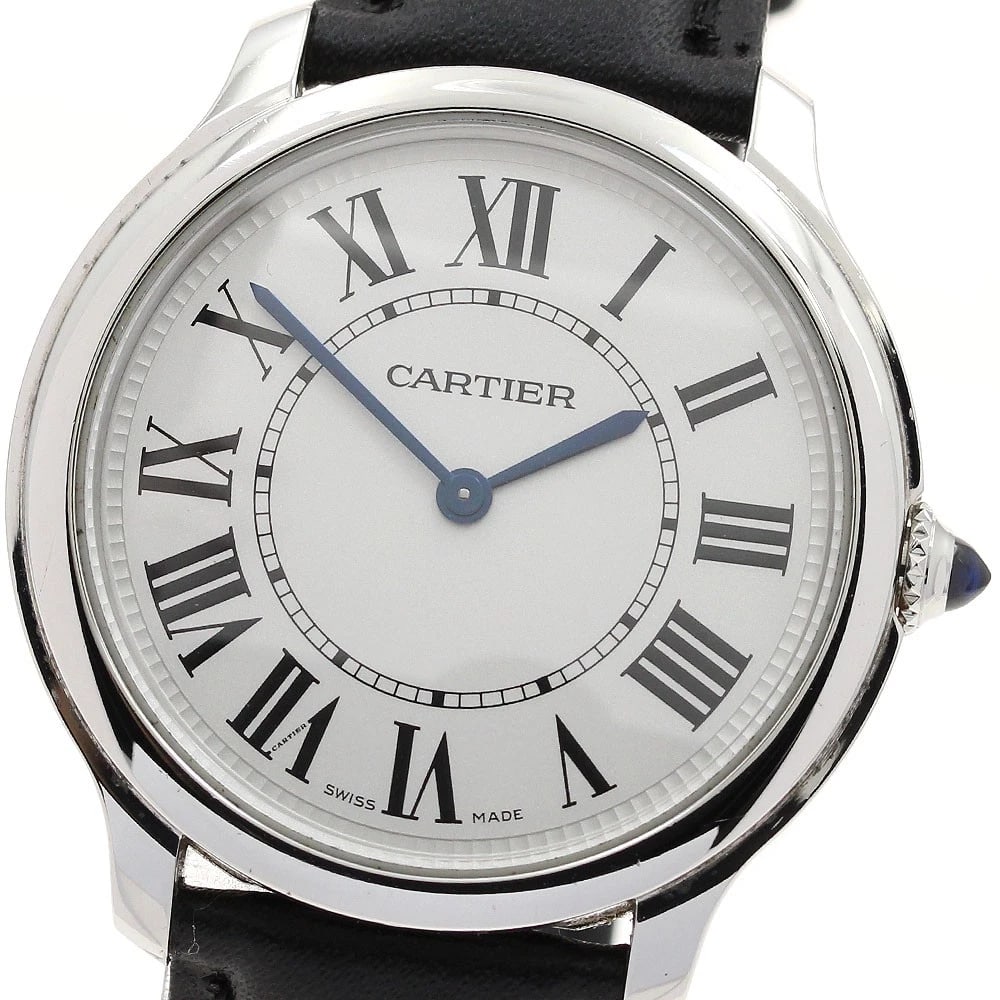 CARTIER MUST RONDO SILVER DIAL QUARTZ WATCH: CARTIER Must Rondo Silver Dial Quartz Watch Brand: CARTIER Type/Style: Wristwatch Material: Band Material leather, Case Material Stainless Steel Color: Dial Color Silver Size: Case Size About36mm (1.4