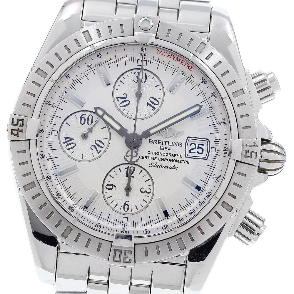 BREITLING CHRONOMEVOLUTION DATE AUTOMATIC WATCH: BREITLING ChronomEvolution Date Automatic Watch Brand: BREITLING Type/Style: Wristwatch Material: Band Material Stainless Steel, Case Material Stainless Steel Color: Dial Color Silver Size: Case Size