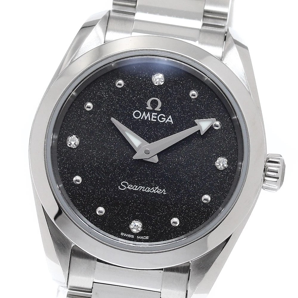OMEGA SEAMASTER AQUA TERRA QUARTZ WATCH: OMEGA Seamaster Aqua Terra Quartz Watch Brand: OMEGA Type/Style: Wristwatch Material: Band Material Stainless Steel, Case Material Stainless Steel Color: Dial Color black Size: Case Size About28mm (1.