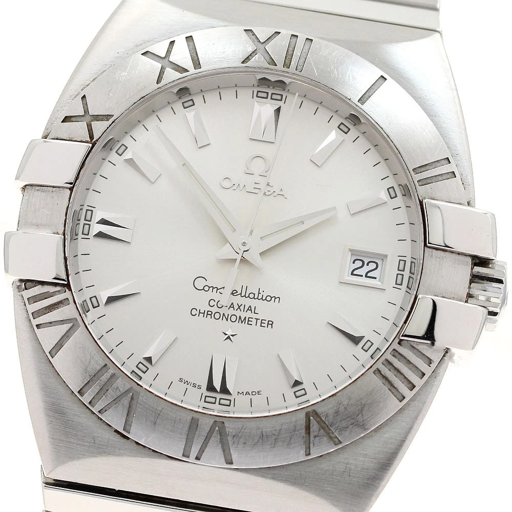 OMEGA CONSTELLATION DOUBLE EAGLE DATE AUTOMATIC WATCH: OMEGA Constellation Double Eagle Date Automatic Watch Brand: OMEGA Type/Style: Wristwatch Material: Band Material Stainless Steel, Case Material Stainless Steel Color: Dial Color Silver Size: Case