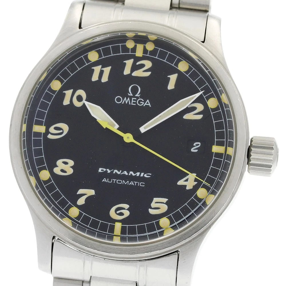 OMEGA DYNAMIC DATE BLACK DIAL AUTOMATIC WATCH: OMEGA Dynamic Date Black Dial Automatic Watch Brand: OMEGA Type/Style: Wristwatch Material: Band Material Stainless Steel, Case Material Stainless Steel Color: Dial Color black Size: Case Size