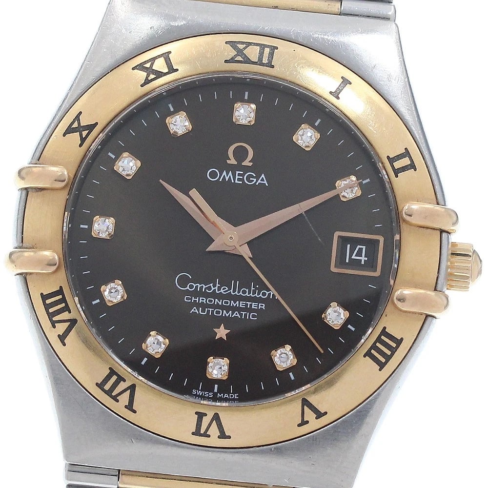 OMEGA CONSTELLATION DIAMOND BROWN DIAL AUTOMATIC WATCH: OMEGA Constellation Diamond Brown Dial Automatic Watch Brand: OMEGA Type/Style: Wristwatch Material: Band Material Stainless Steel/RG, Case Material Stainless Steel/RG Color: Dial Color Brown Size: