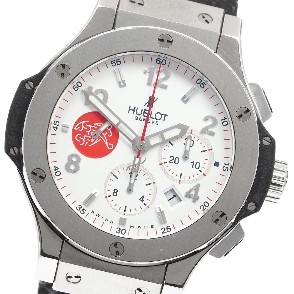 HUBLOT BIG BANG SWISS FOOTBALL ASSOCIATION EXCLUSIVE WATCH: HUBLOT Big Bang Swiss Football Association Exclusive Watch Brand: HUBLOT Type/Style: Wristwatch Material: Band Material rubber, Case Material Stainless Steel Color: Dial Color white Size: Case Size