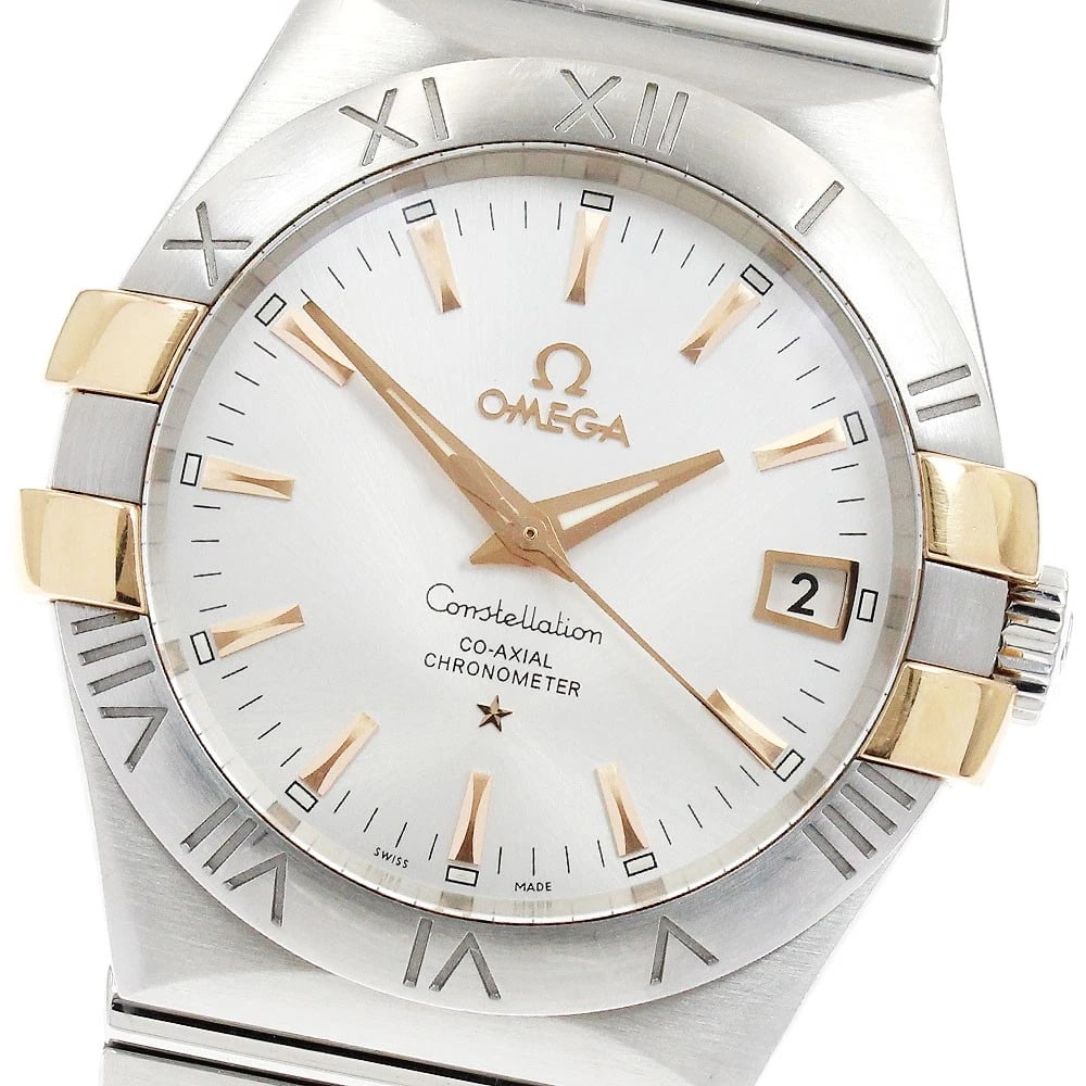OMEGA CONSTELLATION COAXIAL CHRONO WATCH: OMEGA Constellation Coaxial Chrono Watch Brand: OMEGA Type/Style: Wristwatch Material: Band Material Stainless Steel, Case Material Stainless Steel/PG Color: Dial Color Silver Size: Case Size