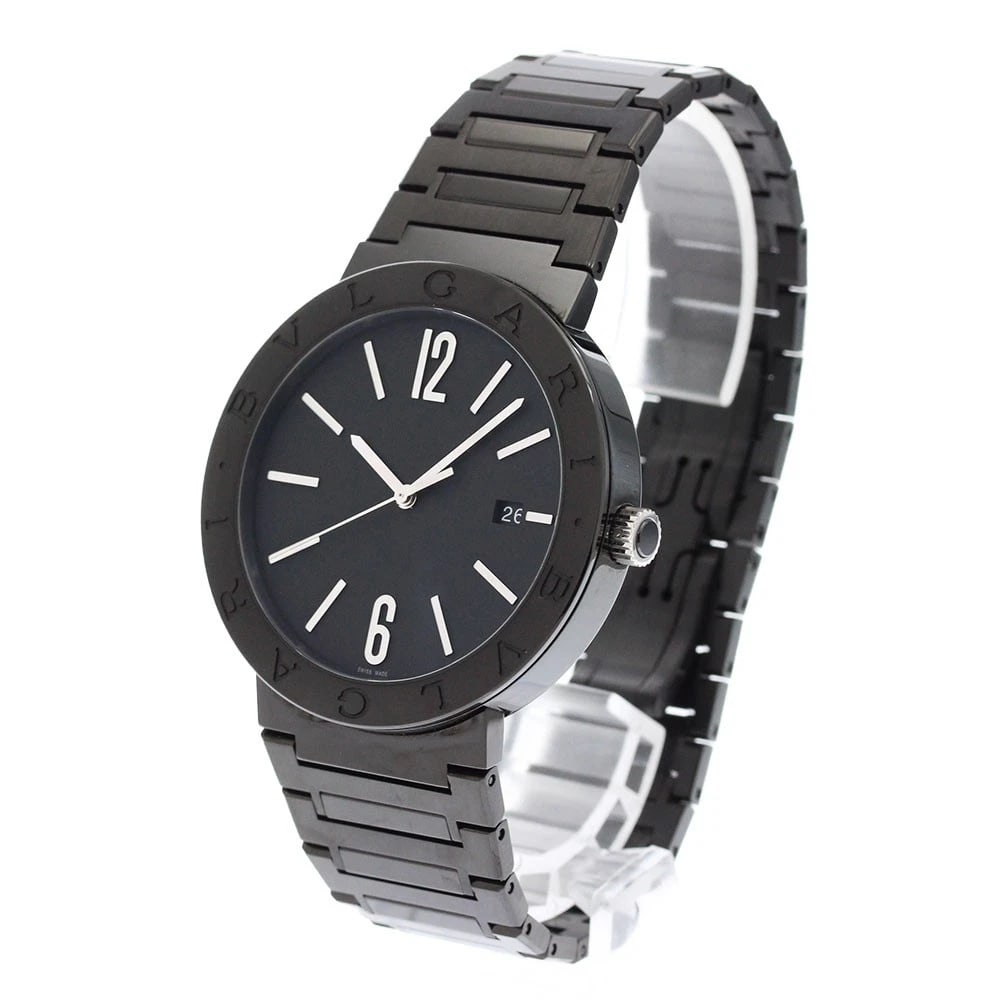 BVLGARI DATE BLACK DIAL AUTOMATIC WATCH - 2