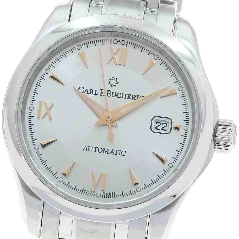 CARL F.BUCHERER MANERO DATE AUTOMATIC WATCH: CARL F.BUCHERER Manero Date Automatic Watch Brand: CARL F.BUCHERER Type/Style: Wristwatch Material: Band Material Stainless Steel, Case Material Stainless Steel Color: Dial Color Silver Size: Case