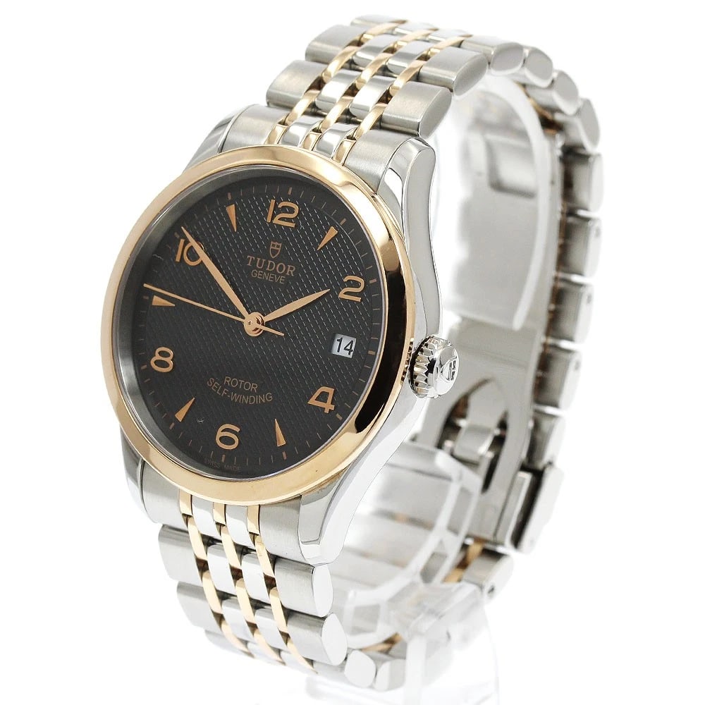TUDOR DATE BLACK DIAL AUTOMATIC WATCH - 2