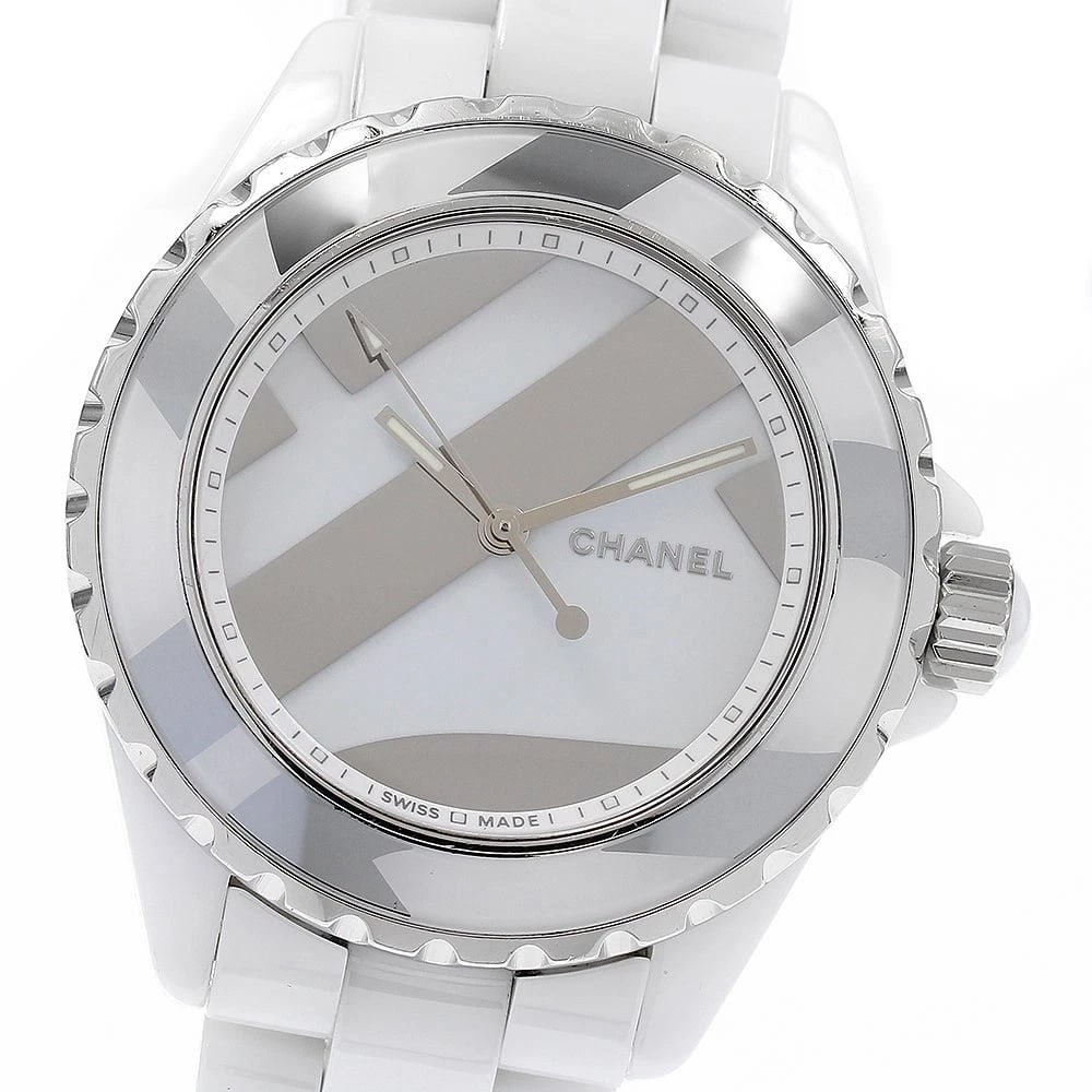 CHANEL J12 UNTITLED WHITE CERAMIC AUTOMATIC WATCH: CHANEL J12 untitled White Ceramic Automatic Watch Brand: CHANEL Type/Style: Wristwatch Material: Band Material ceramic, Case Material Ceramic / Stainless Steel Color: Dial Color White / Silver Size: