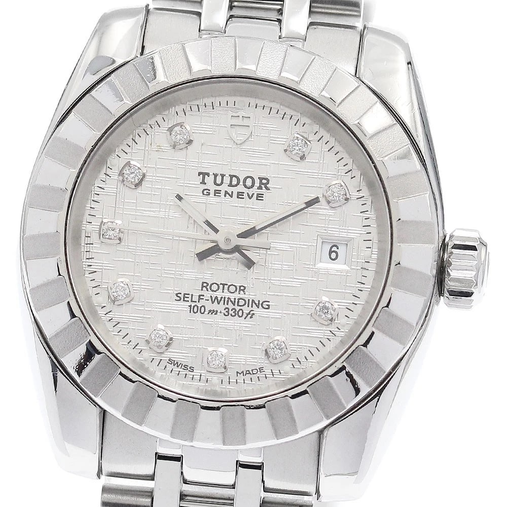 TUDOR CLASSIC DATE DIAMOND SILVER DIAL AUTOMATIC WATCH: TUDOR Classic Date diamond Silver Dial Automatic Watch Brand: TUDOR Type/Style: Wristwatch Material: Band Material Stainless Steel, Case Material Stainless Steel Color: Dial Color Silver Size: Case