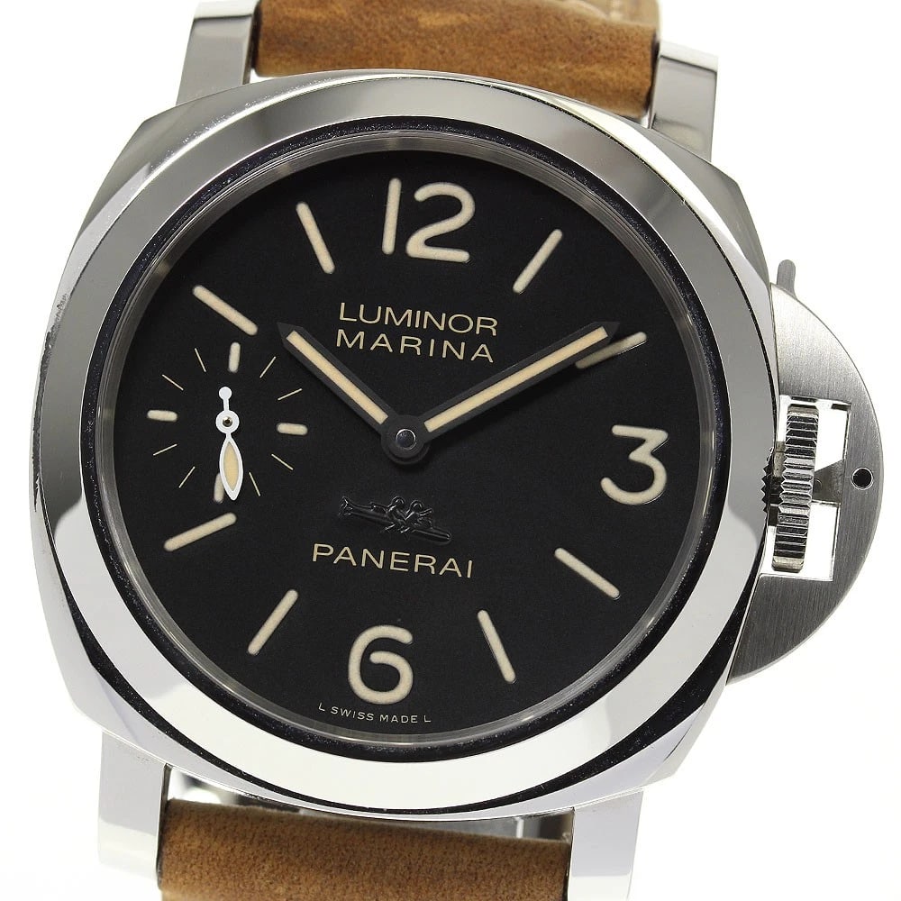 PANERAI LUMINOR MARINA LIMITED BOUTIQUES WATCH: PANERAI Luminor Marina Limited boutiques Watch Brand: PANERAI Type/Style: Wristwatch Material: Band Material leather, Case Material Stainless Steel Color: Dial Color black Size: Case Size About44mm