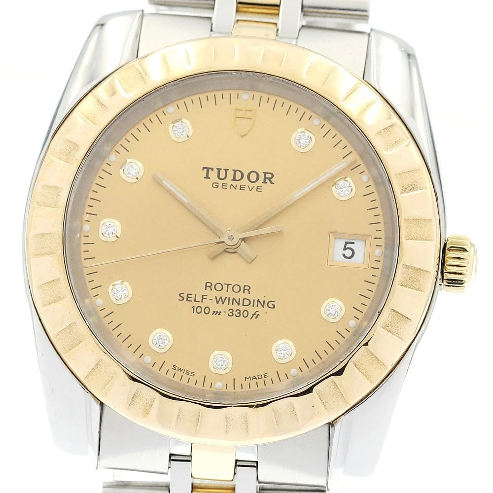 TUDOR CLASSIC DATE TONE DIAMOND AUTOMATIC WATCH (1 of 4)